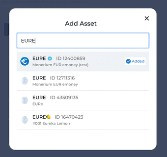 adding EURe to Wallet adding EURe to Wallet